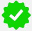 green to blue tick badge